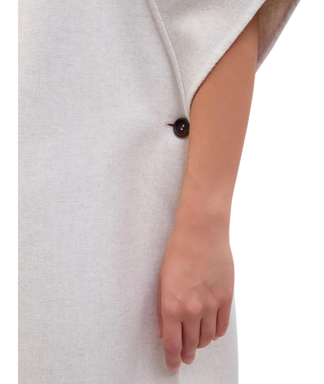 LORENA ANTONIAZZI Бежевое шерстяное пальто, фото 2