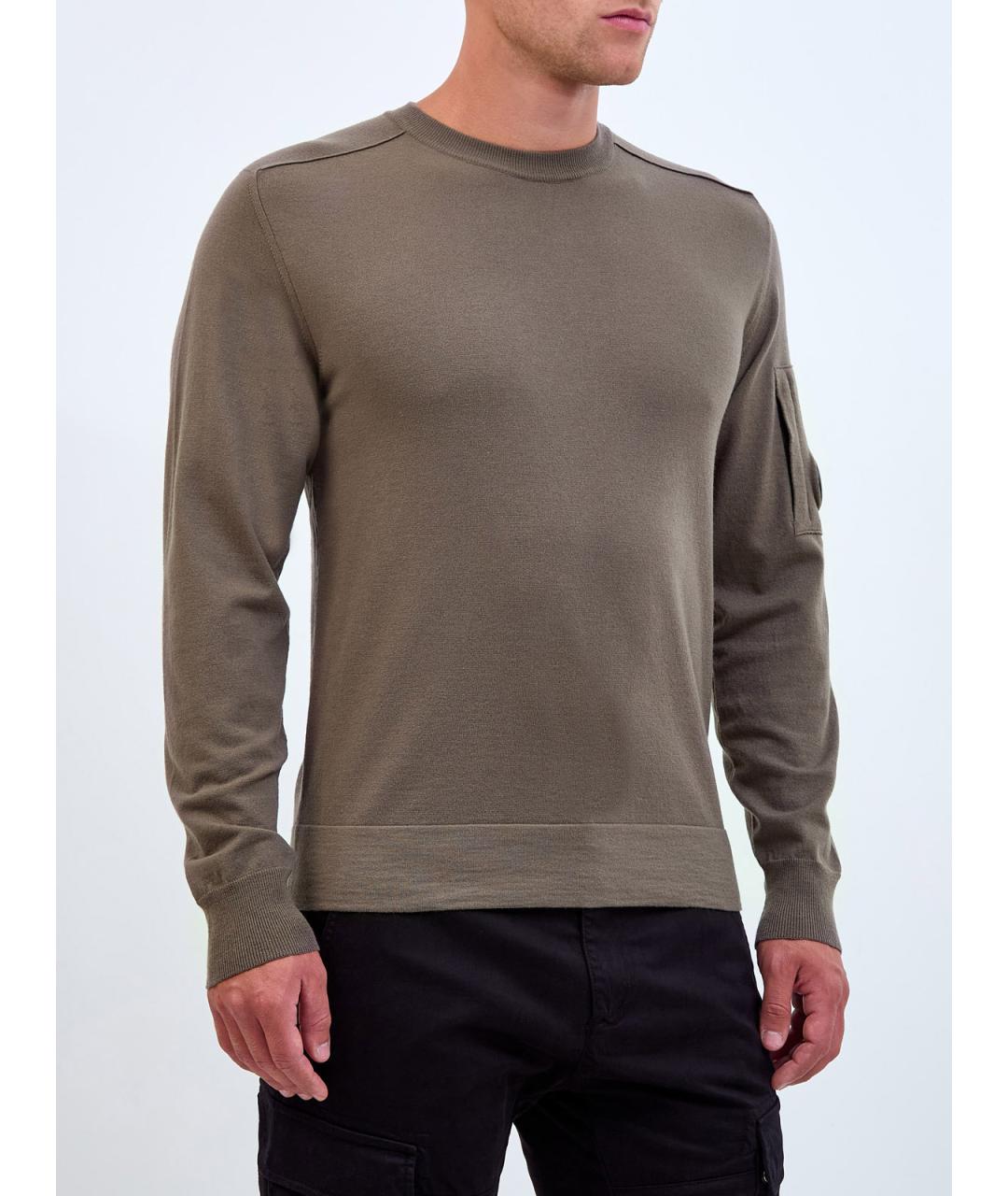 CP COMPANY Зеленый шерстяной джемпер / свитер, фото 3