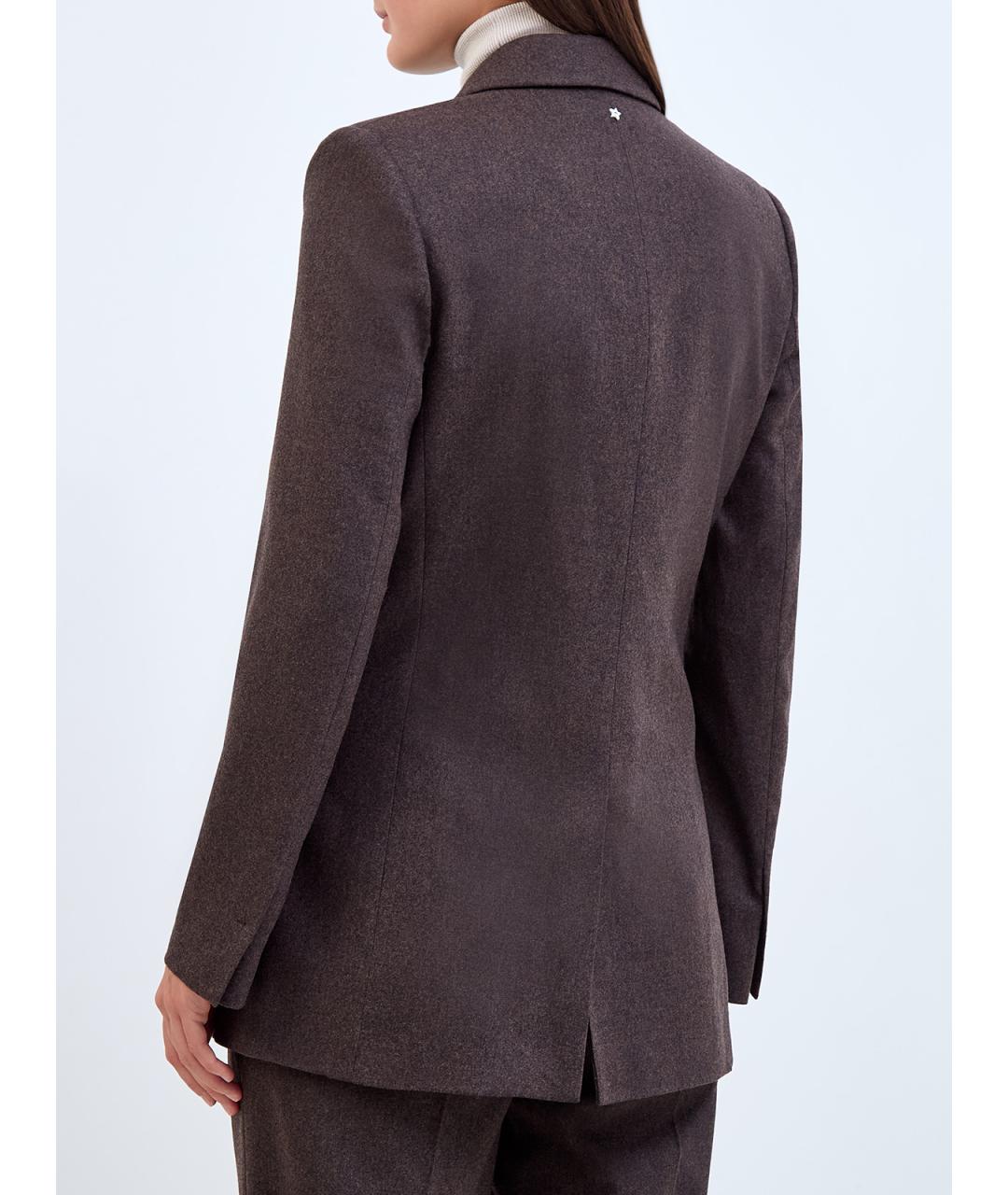 LORENA ANTONIAZZI Коричневый шерстяной жакет/пиджак, фото 4