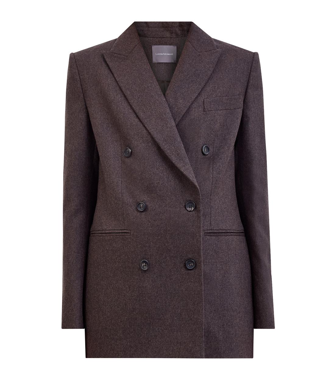 LORENA ANTONIAZZI Коричневый шерстяной жакет/пиджак, фото 1