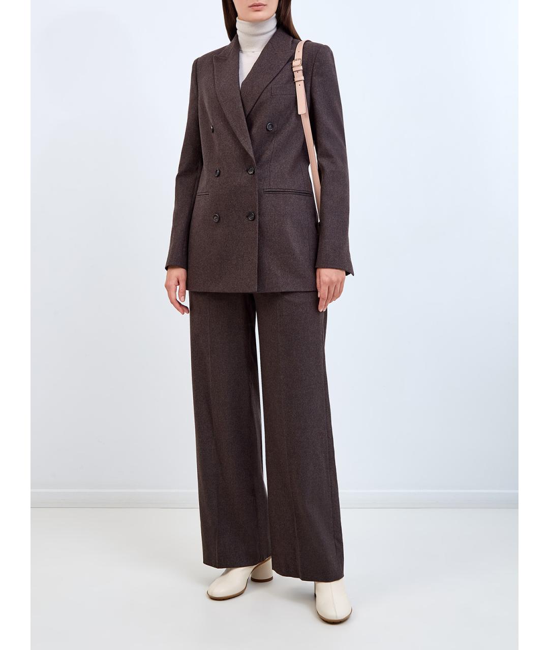 LORENA ANTONIAZZI Коричневый шерстяной жакет/пиджак, фото 2