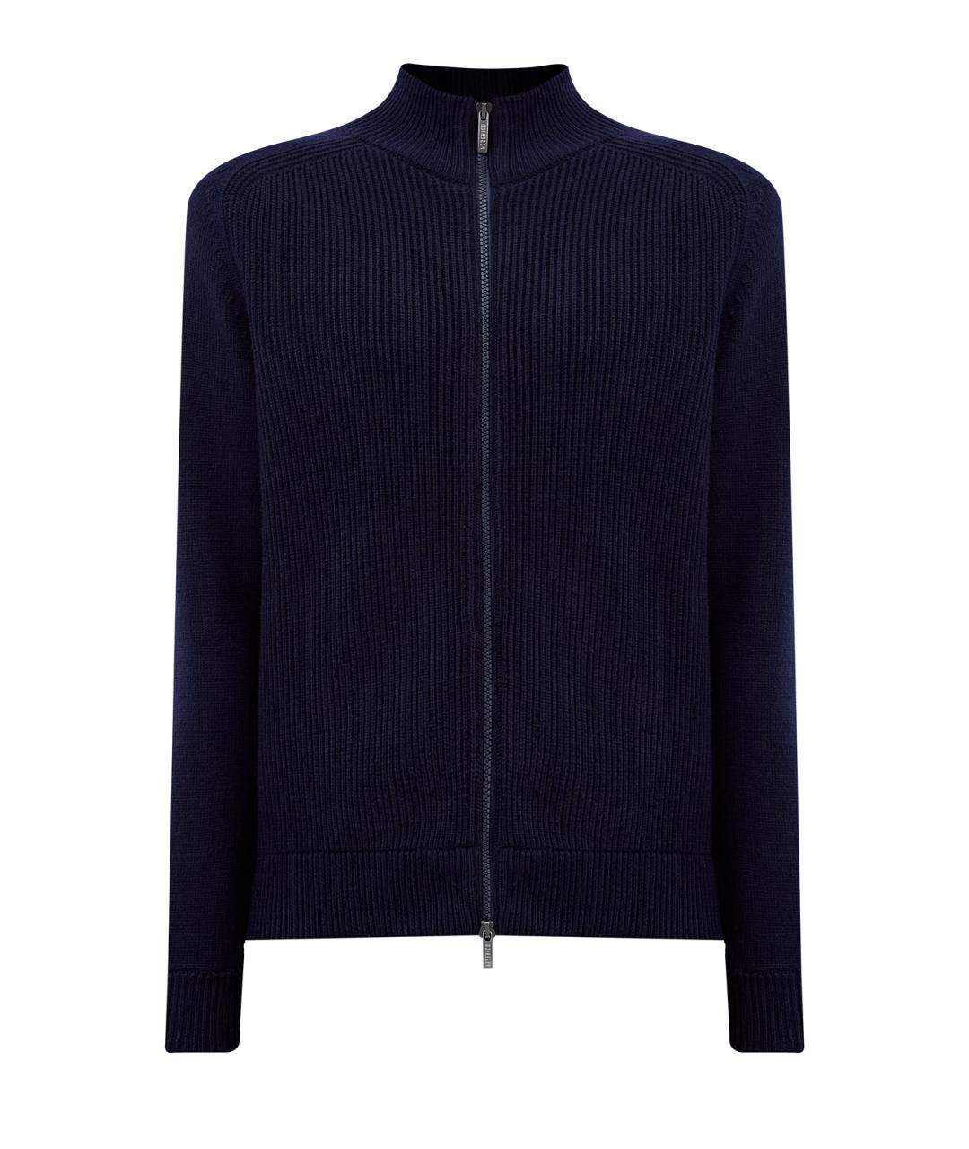 PESERICO Темно-синий шерстяной кардиган, фото 1