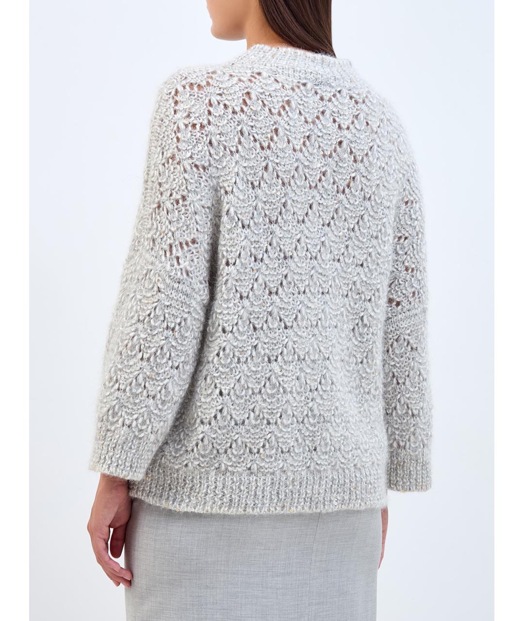 PESERICO Серый шерстяной джемпер / свитер, фото 4