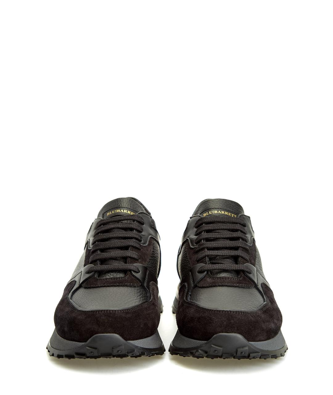 BARRETT Черные кожаные низкие кроссовки / кеды, фото 5