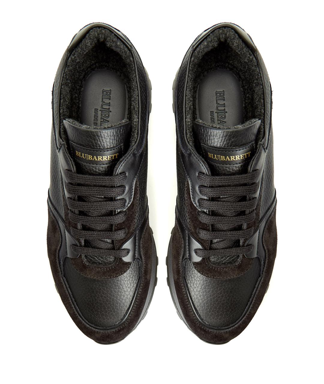 BARRETT Черные кожаные низкие кроссовки / кеды, фото 6