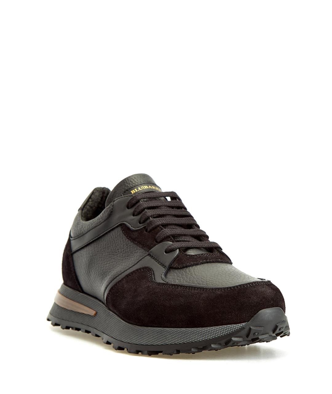 BARRETT Черные кожаные низкие кроссовки / кеды, фото 3