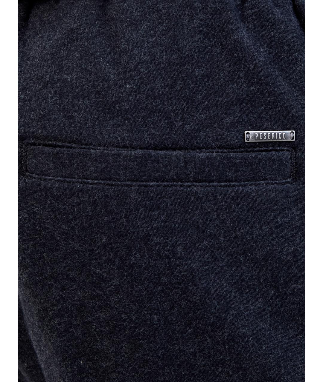 PESERICO Синие хлопковые повседневные брюки, фото 5