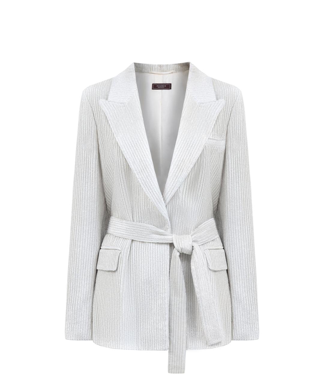 PESERICO Белый вискозный жакет/пиджак, фото 1