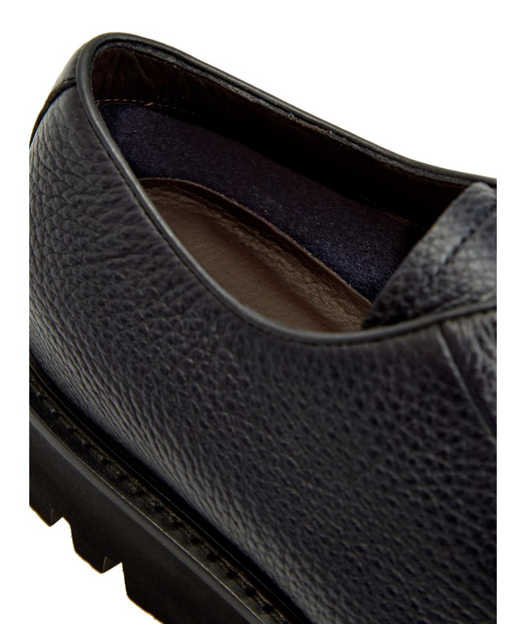 BARRETT Черные кожаные низкие ботинки, фото 7