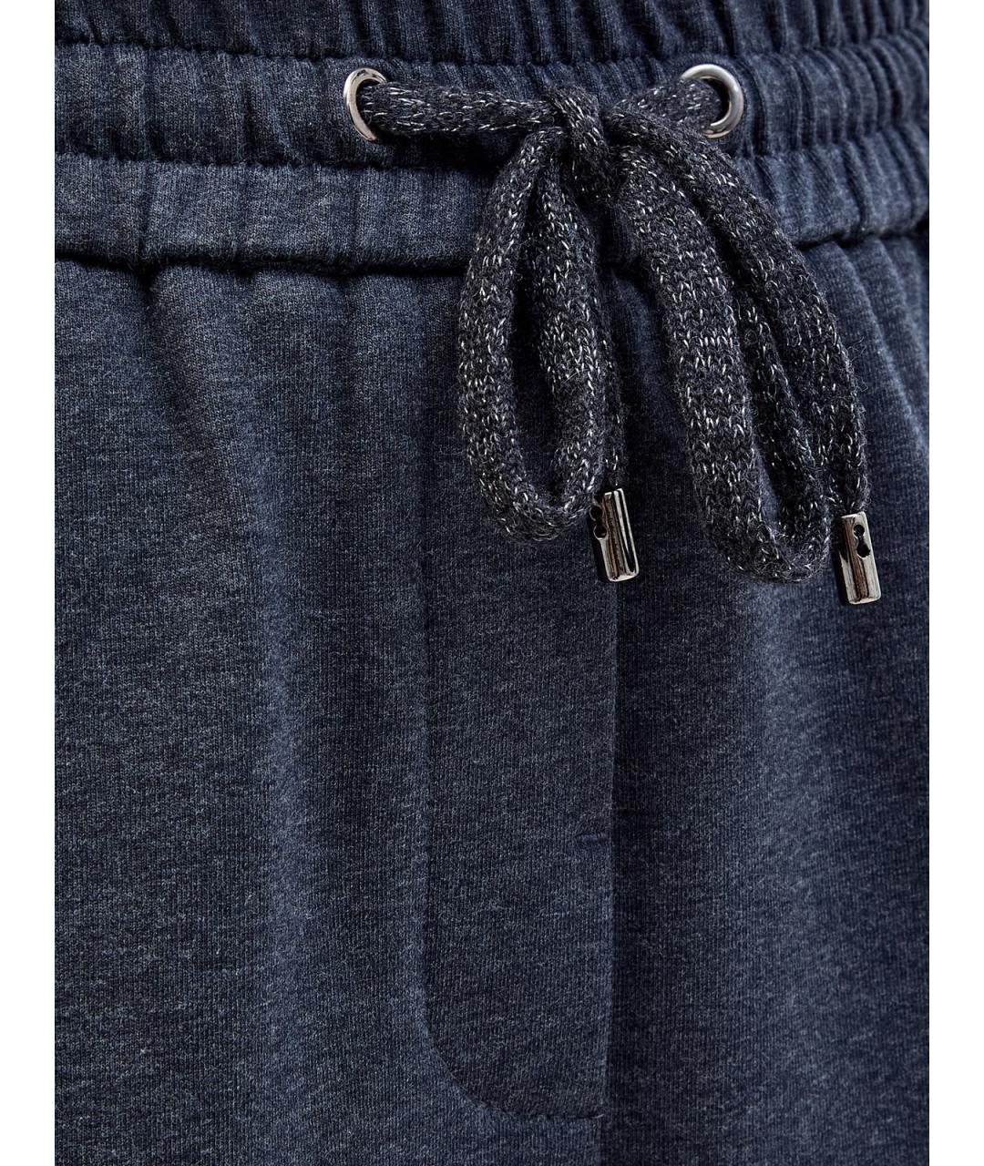 PESERICO Синие хлопковые брюки узкие, фото 5