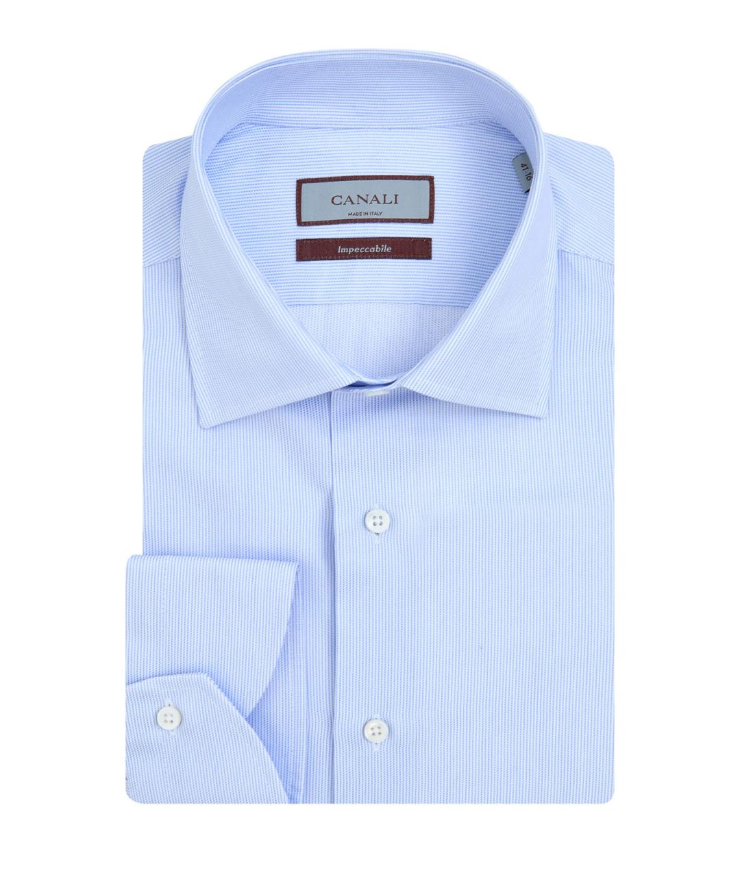 CANALI Голубая хлопковая кэжуал рубашка, фото 1