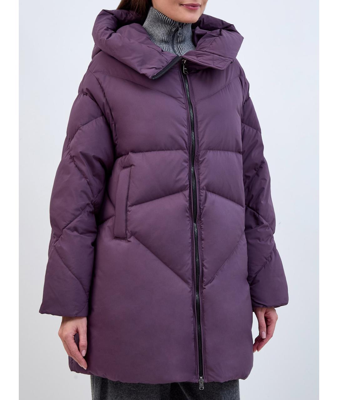 HETREGO Фиолетовый полиэстеровый пуховик, фото 3