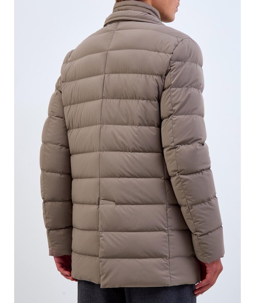 HETREGO Коричневый полиамидовый пуховик, фото 4