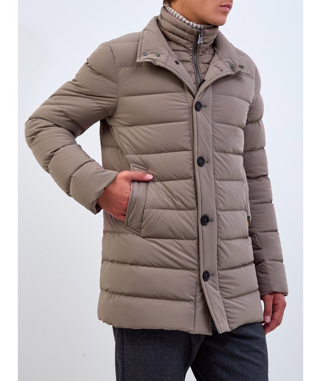 HETREGO Коричневый полиамидовый пуховик, фото 3
