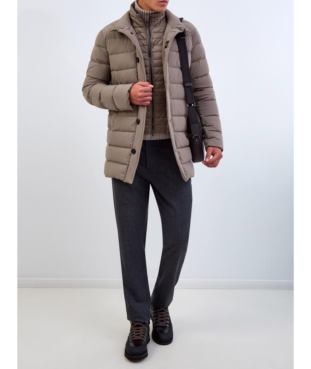 HETREGO Коричневый полиамидовый пуховик, фото 2