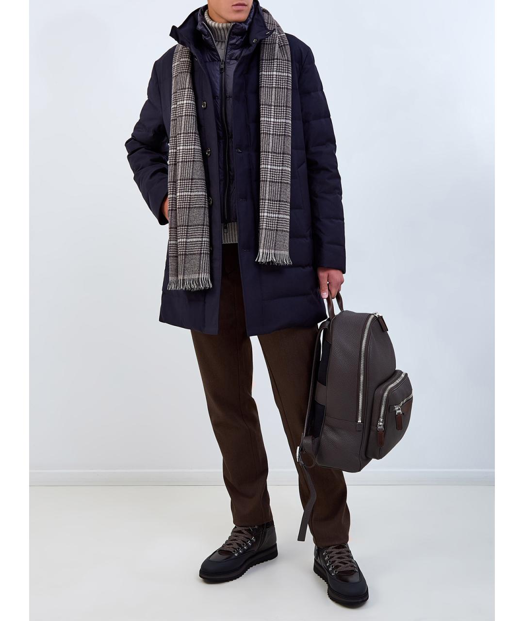 MONTECORE Темно-синий шерстяной пуховик, фото 2