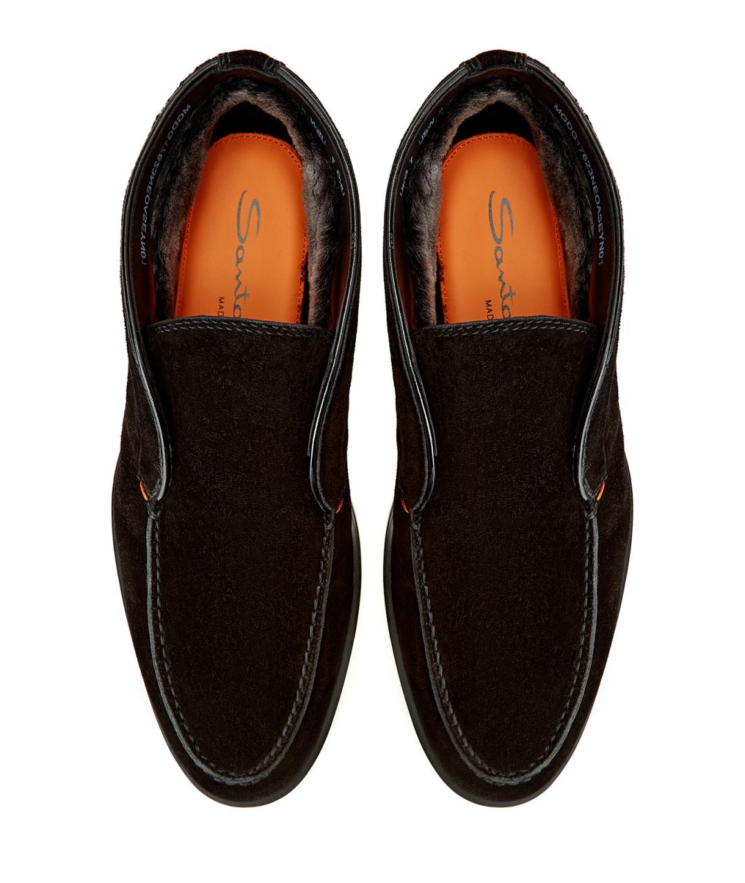 SANTONI Коричневые замшевые лоферы, фото 6