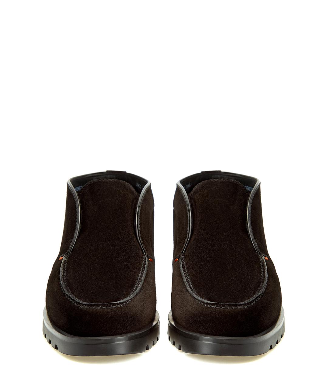 SANTONI Коричневые замшевые лоферы, фото 5