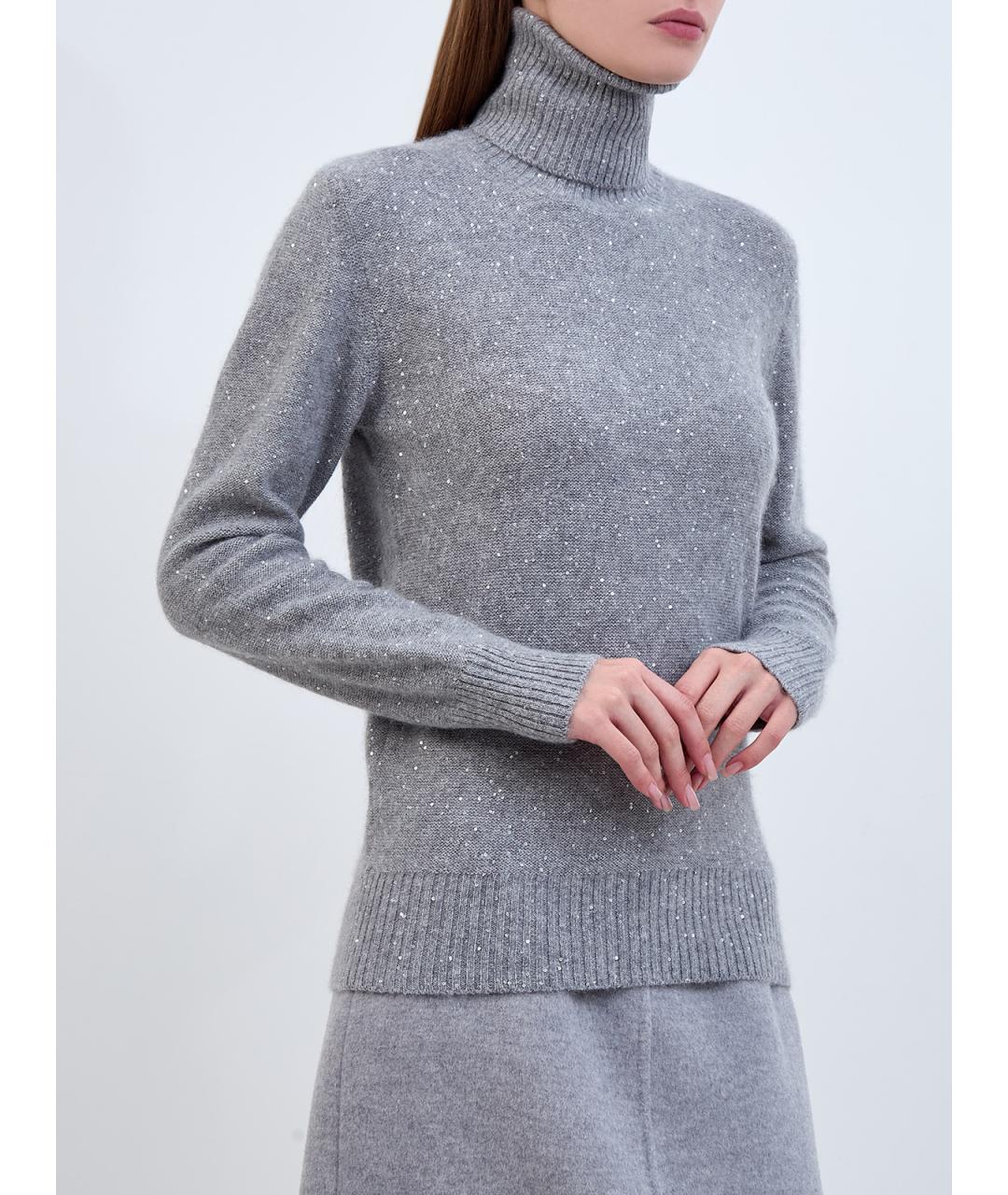 FABIANA FILIPPI Серый шерстяной джемпер / свитер, фото 3
