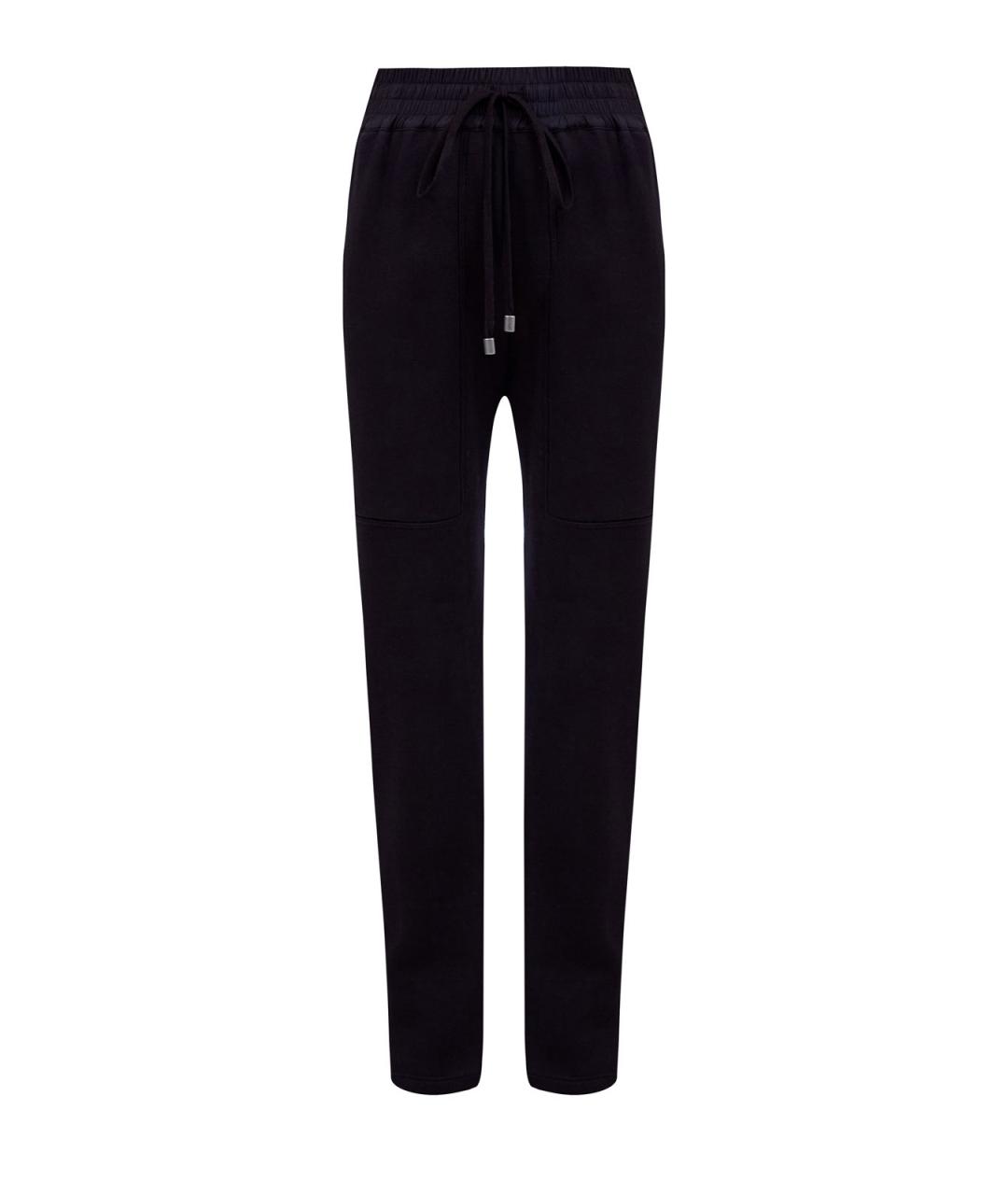 GENTRY PORTOFINO Черные хлопковые брюки узкие, фото 1