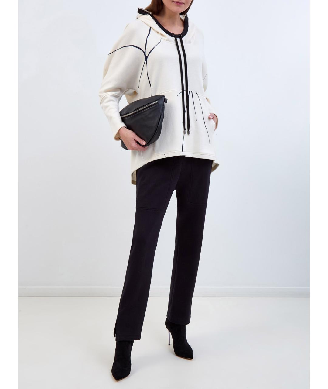 GENTRY PORTOFINO Черные хлопковые брюки узкие, фото 2