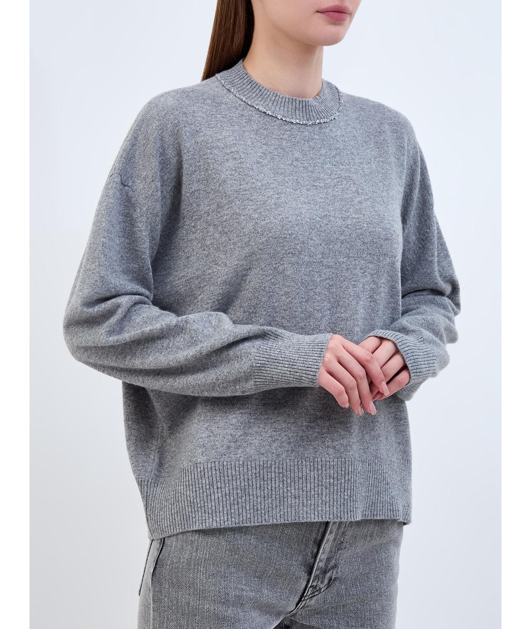 FABIANA FILIPPI Серый шерстяной джемпер / свитер, фото 3