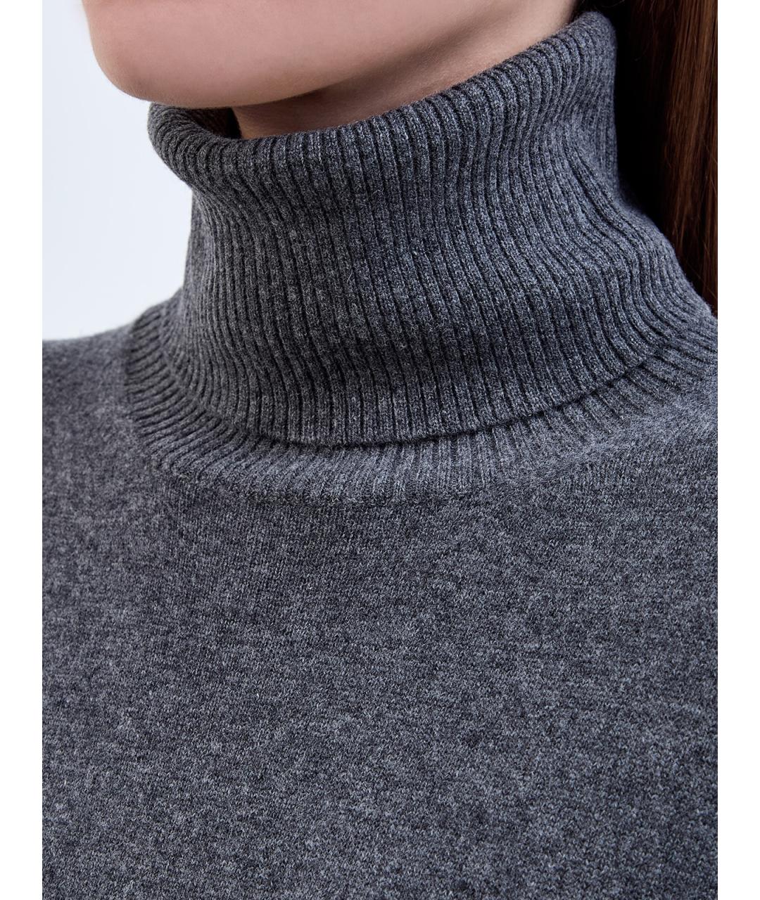 FABIANA FILIPPI Серое шерстяное повседневное платье, фото 5