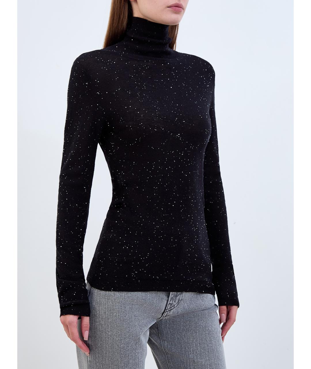 FABIANA FILIPPI Черная шерстяная водолазка, фото 3