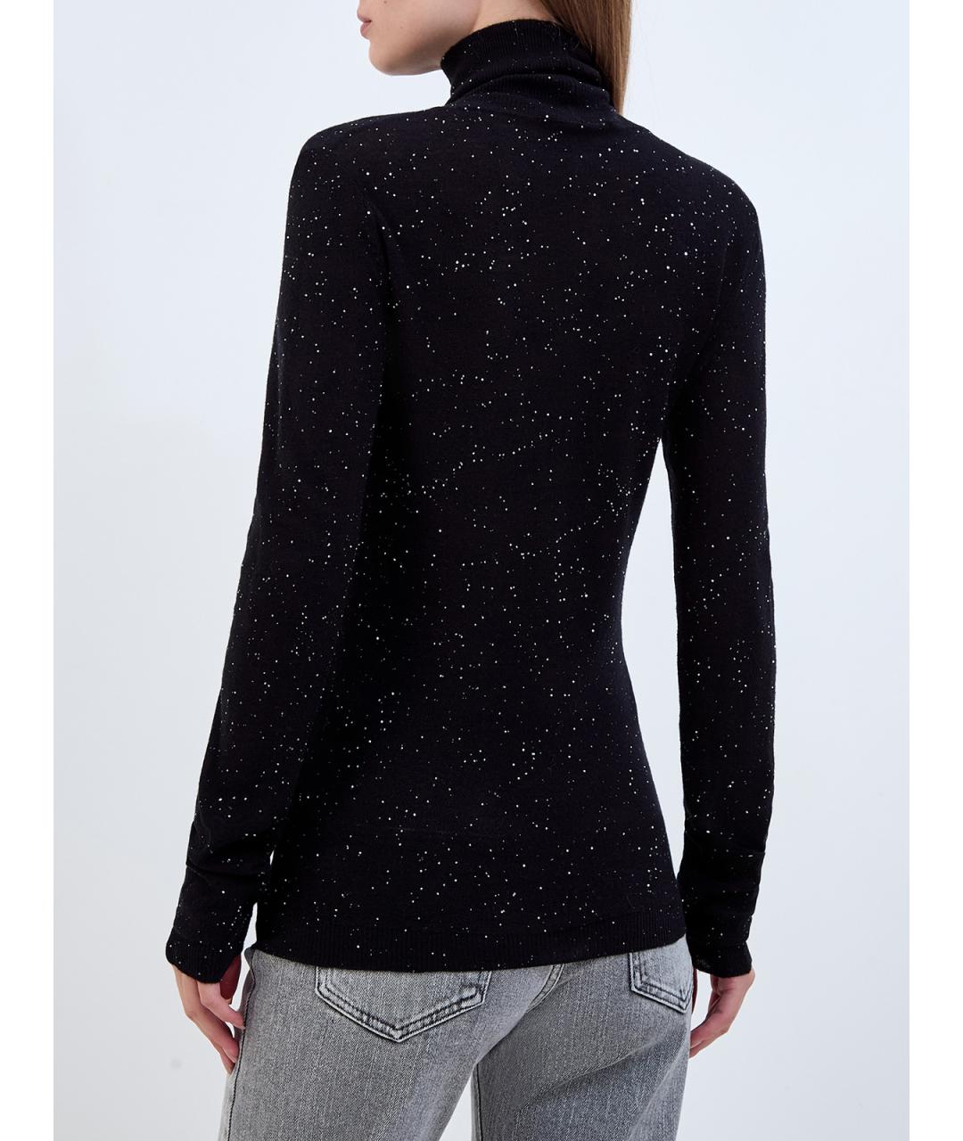 FABIANA FILIPPI Черная шерстяная водолазка, фото 4