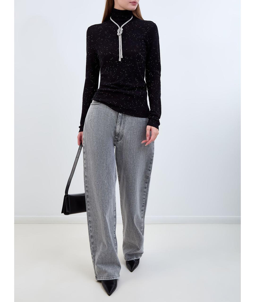 FABIANA FILIPPI Черная шерстяная водолазка, фото 2