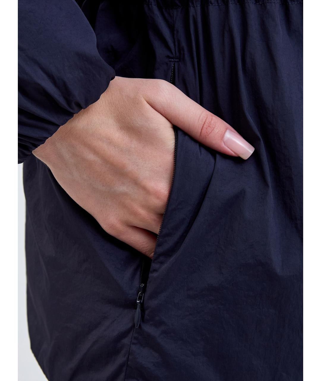 YVES SALOMON Темно-синий полиамидовый пуховик, фото 5