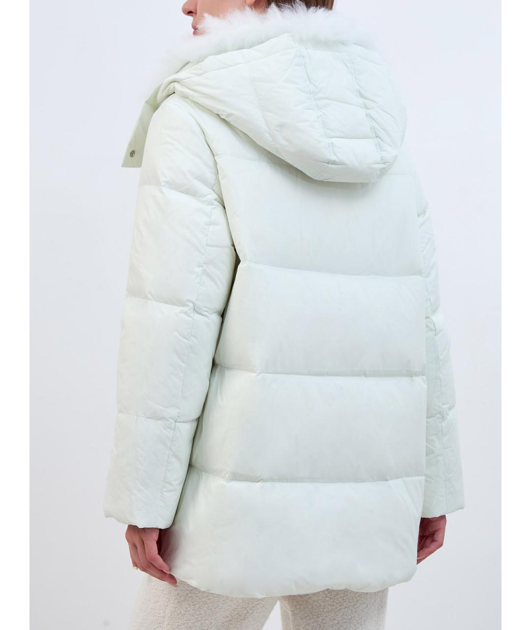 YVES SALOMON Белый полиамидовый пуховик, фото 4