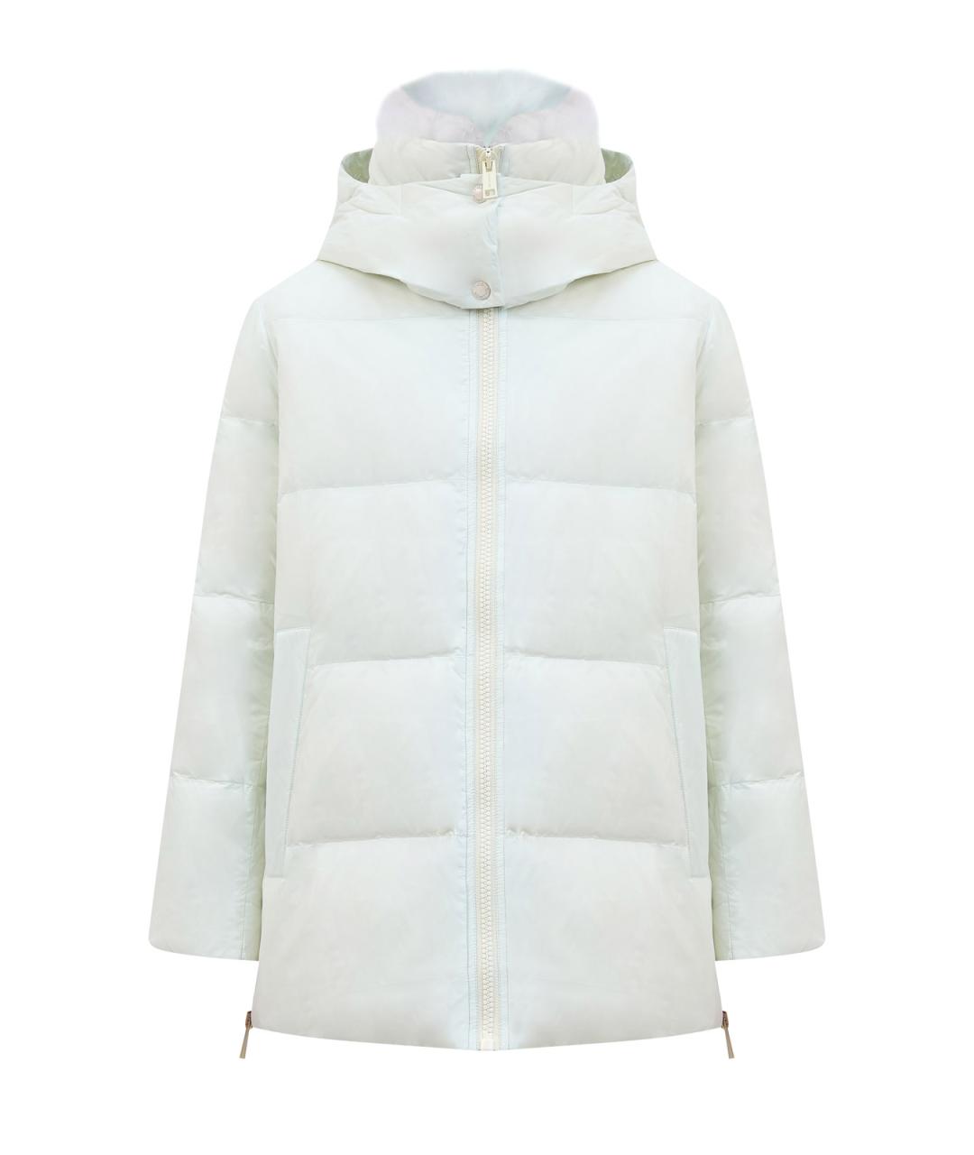 YVES SALOMON Белый полиамидовый пуховик, фото 1