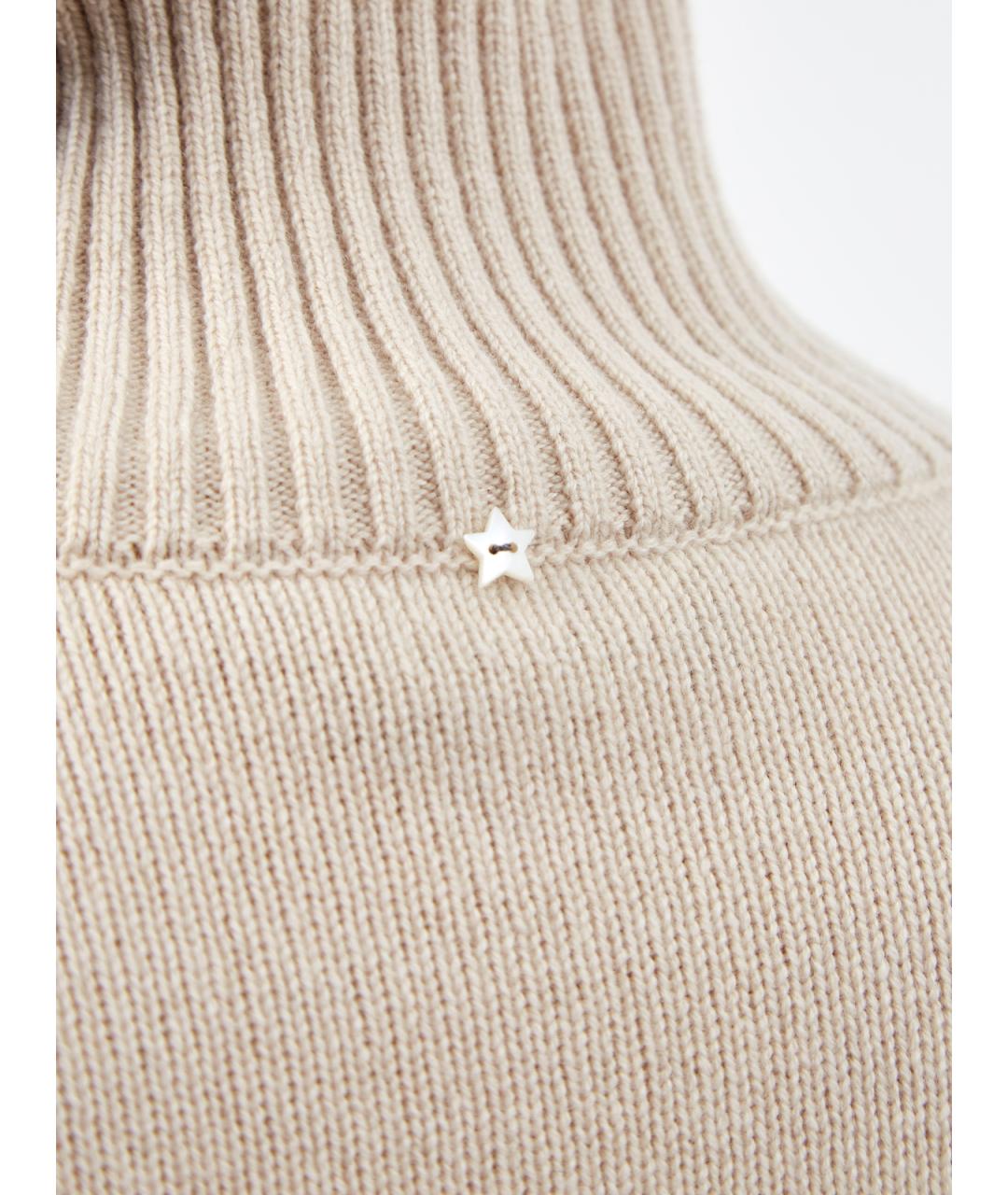 LORENA ANTONIAZZI Бежевый шерстяной джемпер / свитер, фото 5