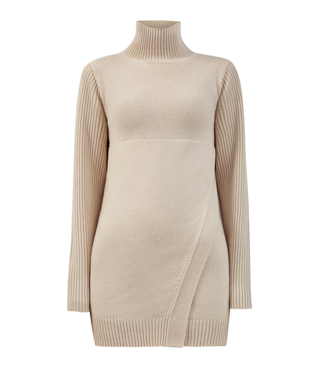 LORENA ANTONIAZZI Бежевый шерстяной джемпер / свитер, фото 1