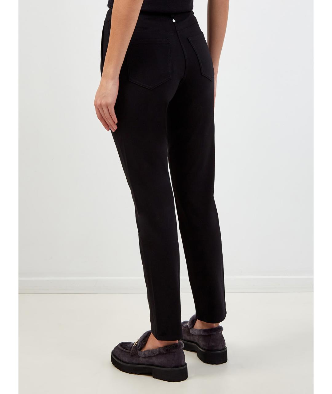 LORENA ANTONIAZZI Черные вискозные брюки узкие, фото 4