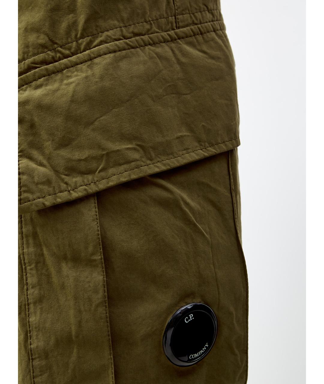 CP COMPANY Зеленые хлопковые повседневные брюки, фото 5
