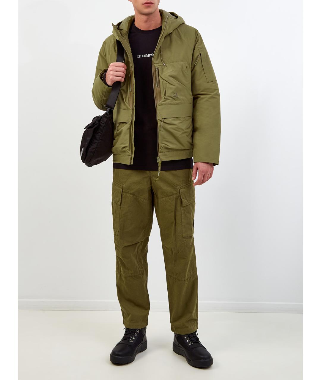 CP COMPANY Зеленые хлопковые повседневные брюки, фото 2
