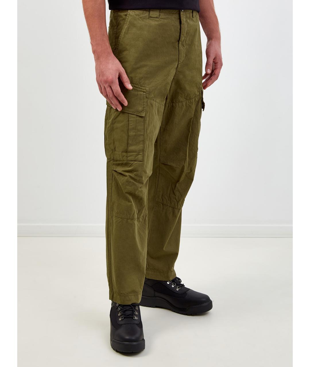 CP COMPANY Зеленые хлопковые повседневные брюки, фото 3