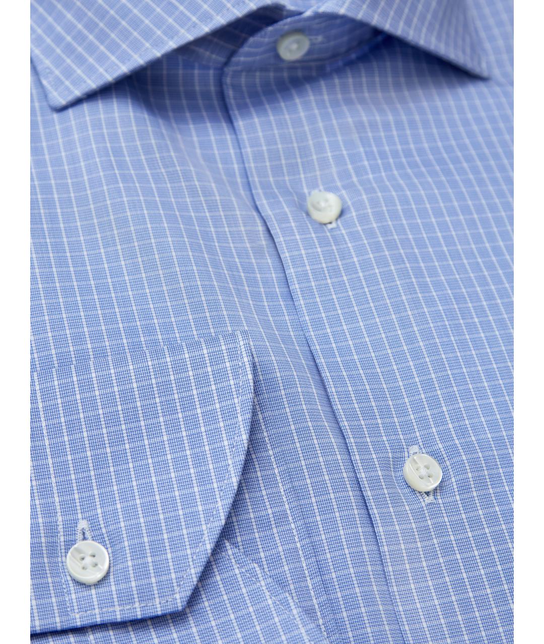 CANALI Голубая хлопковая классическая рубашка, фото 2