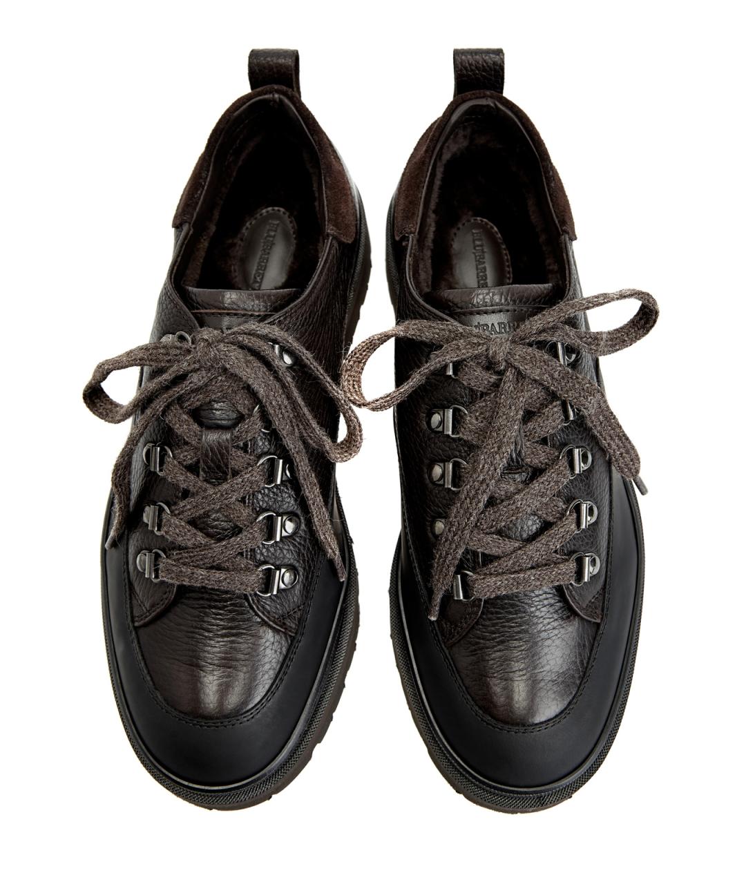 BARRETT Коричневые кожаные низкие ботинки, фото 5