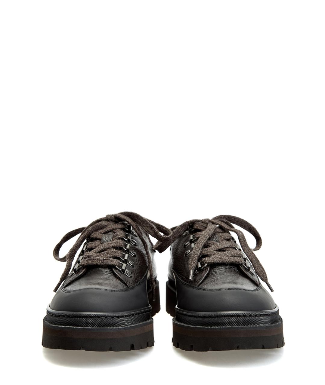 BARRETT Коричневые кожаные низкие ботинки, фото 6