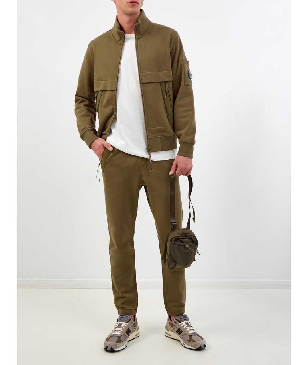 CP COMPANY Зеленые хлопковые повседневные брюки, фото 2