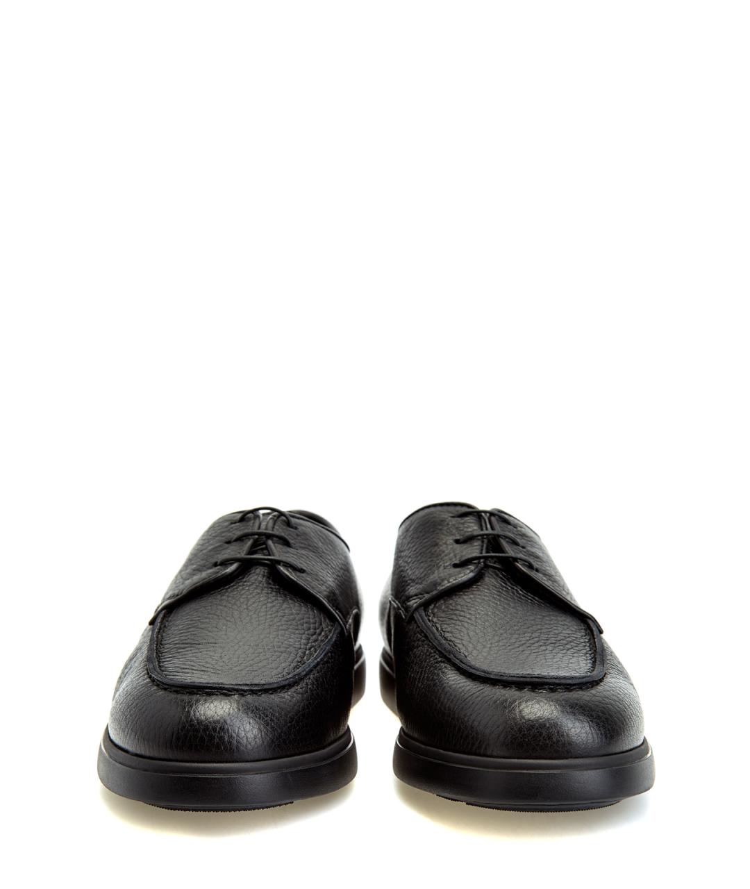 BARRETT Черные кожаные низкие ботинки, фото 6