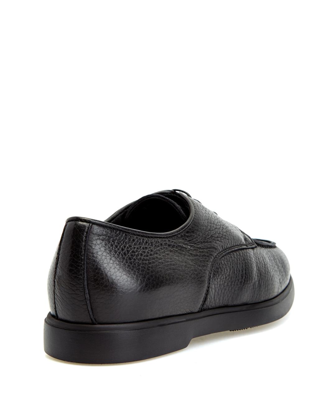 BARRETT Черные кожаные низкие ботинки, фото 4