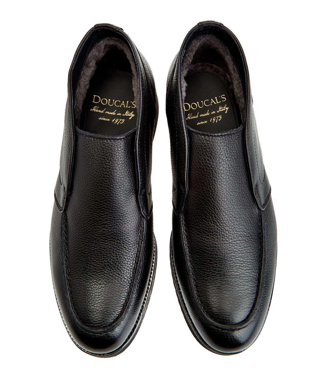 DOUCAL'S Черные кожаные низкие ботинки, фото 4