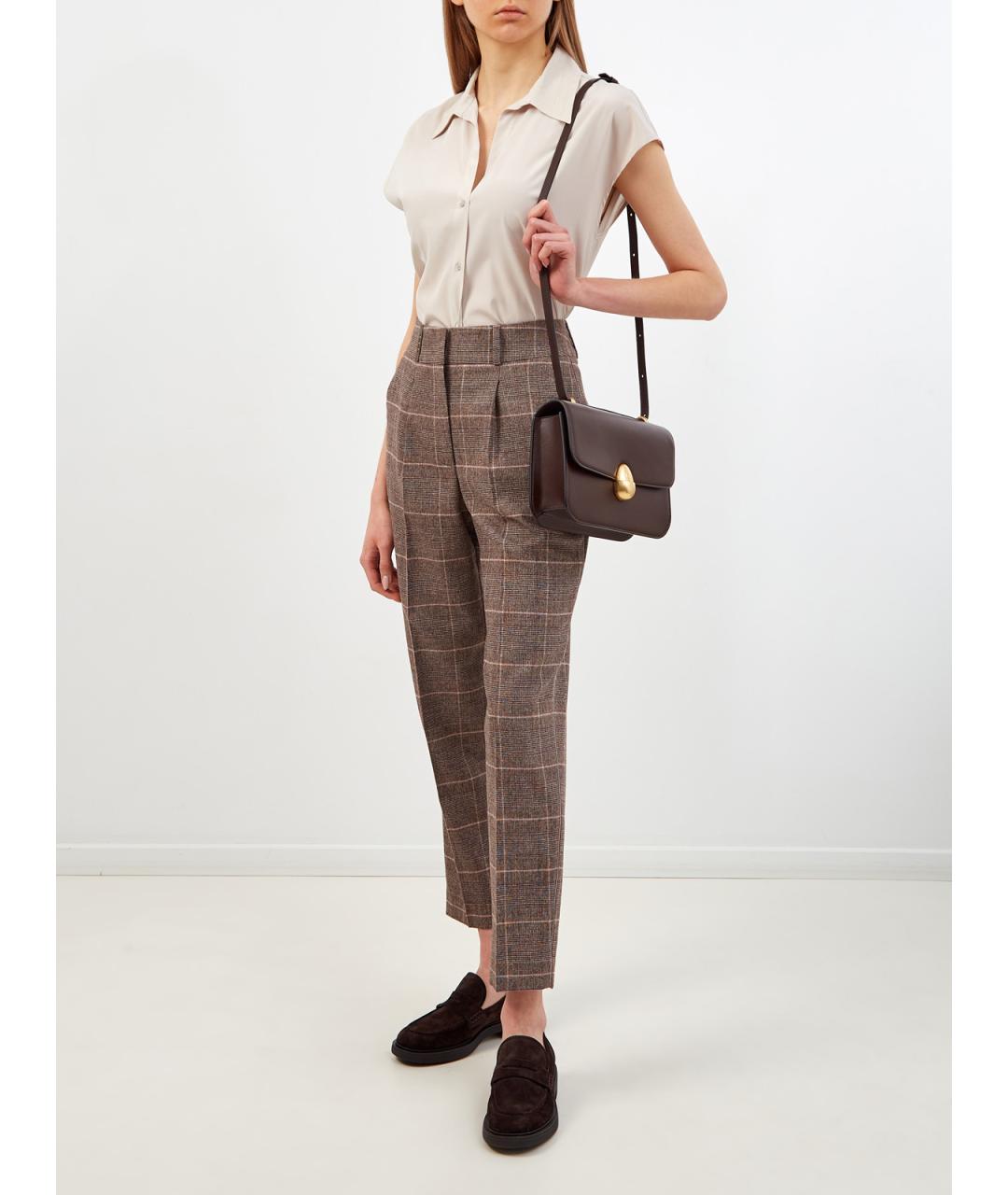 PESERICO Бежевая шелковая блузы, фото 2