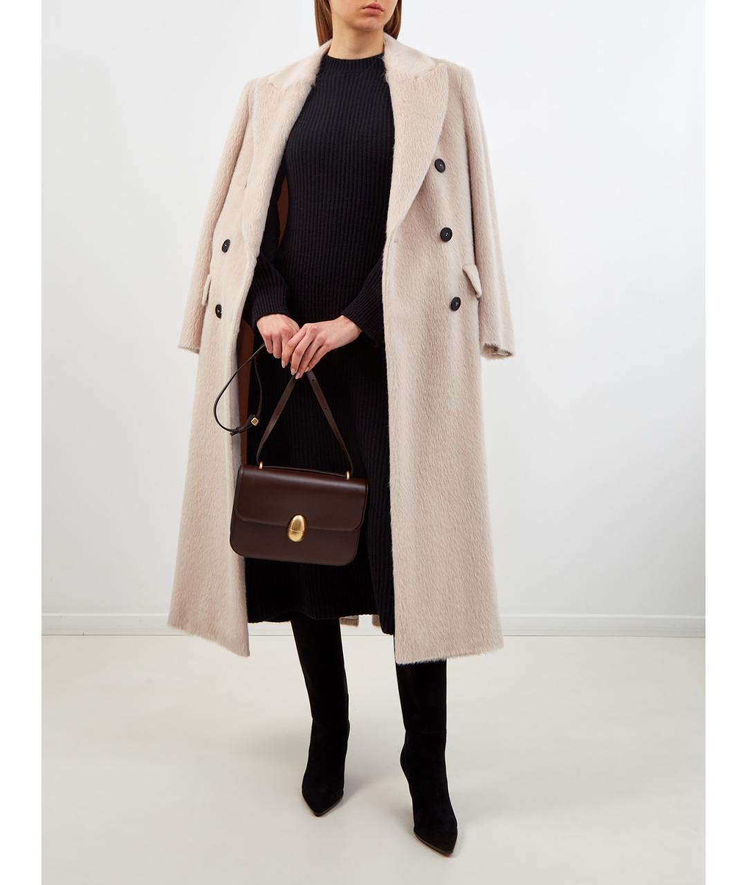 LORENA ANTONIAZZI Черное шерстяное повседневное платье, фото 2