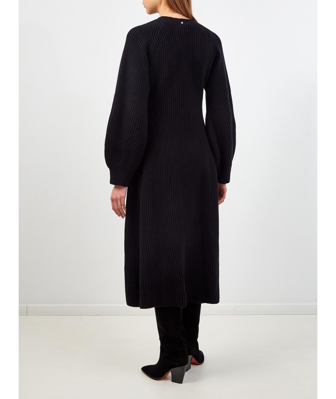 LORENA ANTONIAZZI Черное шерстяное повседневное платье, фото 4