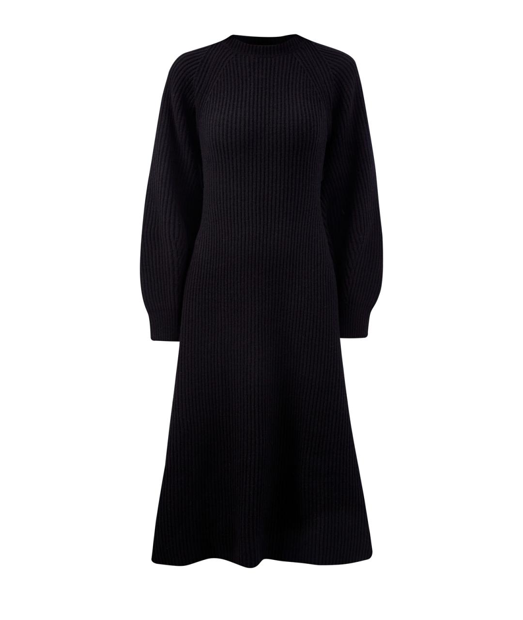 LORENA ANTONIAZZI Черное шерстяное повседневное платье, фото 1